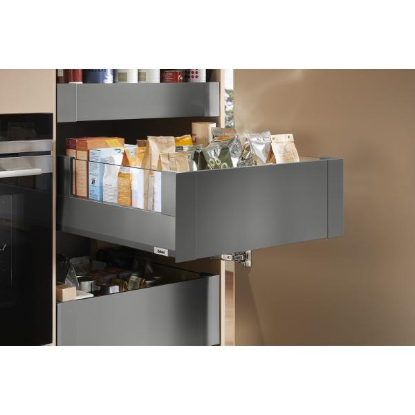 MERIVOBOX Einschubelement aus Glas, klar, NL 450, H: 95, Stärke: 8mm, seitlich (Set)